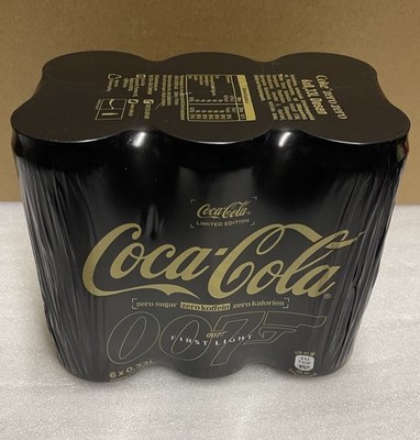 NEW 6 x Coca Cola Zero 007 First Light James Bond 0,33 Dose Limited Edition.