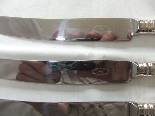 Silver Plated EPNS A1 Butlers Sheffield Kings Pattern 6 x Butter Knives 21 cm - Picture 4 of 6