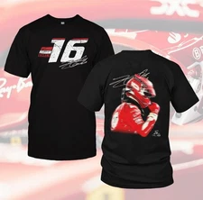 Charles Leclerc Blur White Unisex F1 Racing Retro Graphic T-Shirt S-5XL