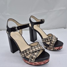 Nine West Carnation Platform Sandals Fairy Grunge Whimsigoth Woven Heel Sz 7.5
