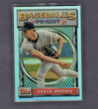 1993 TOPPS FINEST REFRACTORS PARALLEL #134 KEVIN BROWN CENTERED NO LINES NM-MT