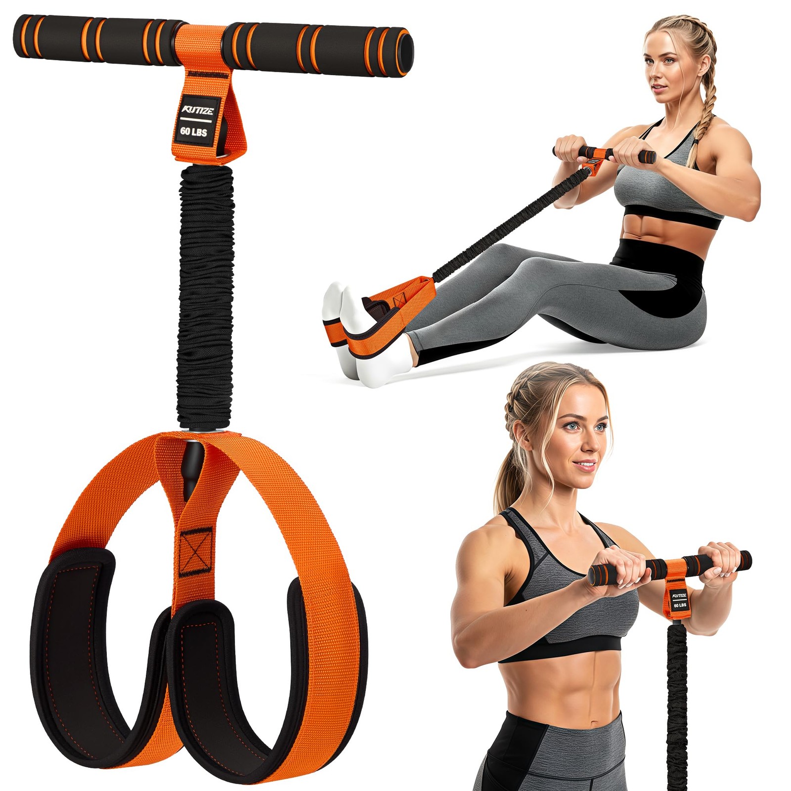 Multifunction Pedal Resistance Band with Handle, Upgraded Exercise Equipment