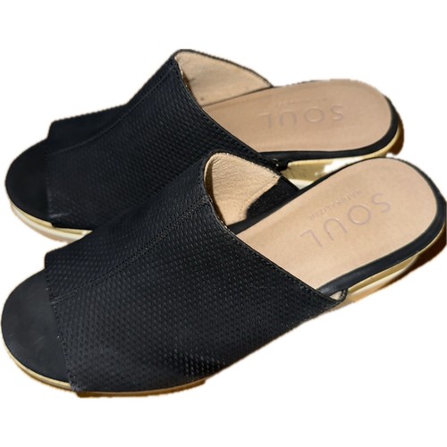 SOUL Naturalizer Women's Goodtimes Black Wedge Sandal Size 6.5M - Picture 5 of 6