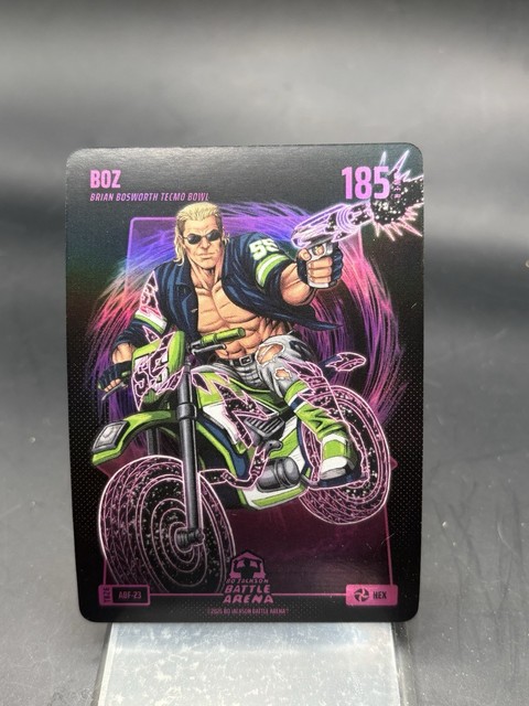 Bo Jackson Battle Arena Tecmo Brian Bosworth Boz Alpha Battlefoil ABF Hex 1/1