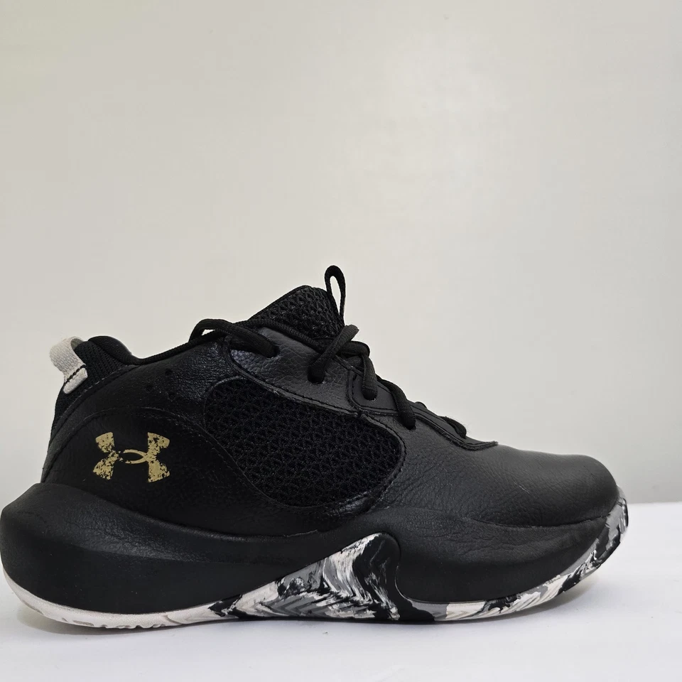 Zapatos de baloncesto UNDER ARMOUR juveniles talla 3Y Lockdown 6 bajos negros metálicos dorados Foto 2 de 4