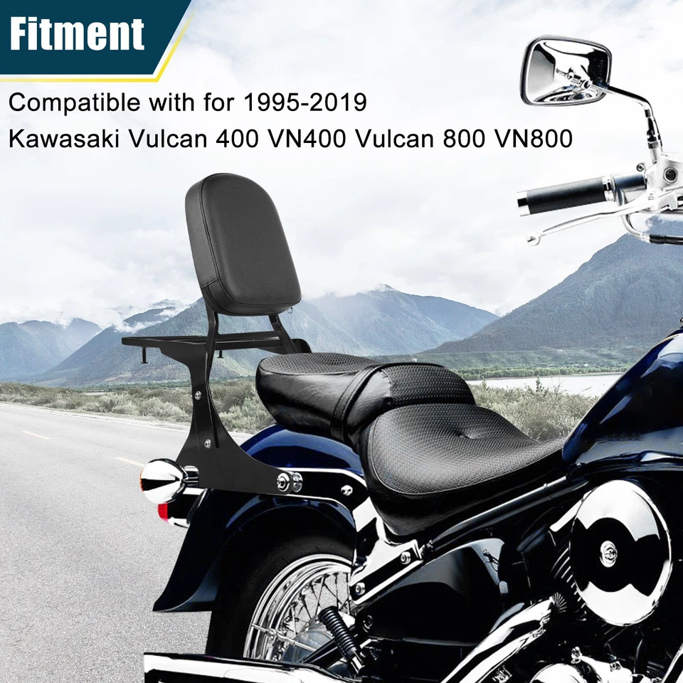 Backrest Sissy Bar w/ Luggage Rack for Kawasaki Vulcan 800 VN800 1996-2019 Foto 4 de 4