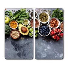 KESPER Multi-Glasschneideplatte 2er Pack Healthy Kitchen 52x30x0.5 cm Glas
