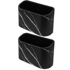  2pcs Mini Desk Trash Can - Plastic Desktop Waste Bin For Tabletop - Small