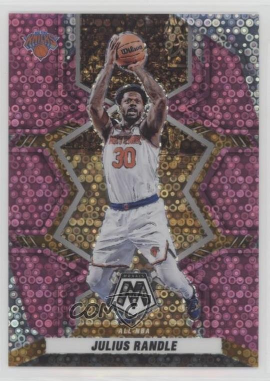 2021-22 Panini Mosaic All-NBA Fast Break Pink Prizm 17/20 Julius Randle #289 7y2