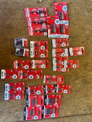 Lot Milwaukee Shockwave Impact Driver Bits   Phillips, Torx, Square, Nut Drivers