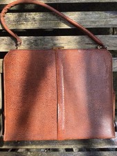 Large Brown Vintage 1940’s Snake Skin Hand Bag Handbag