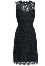 Eliza J Green & Black High Neck Lace Sheath Dress Cocktail Dress SIZE 8, NWT