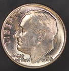 1966  ROOSEVELT  DIME-FRESH FROM AN OLD COLLECTION- LOT 5899