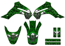 2021-2025 KLX 140 R RL FLAMING GEARHEAD Green Senge Graphics Kit Compatible