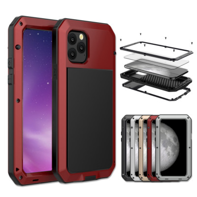 For iPhone 13 12 11 Pro Max XS XR X 8 7Plus HEAVY DUTY Aluminum Metal Case Cover