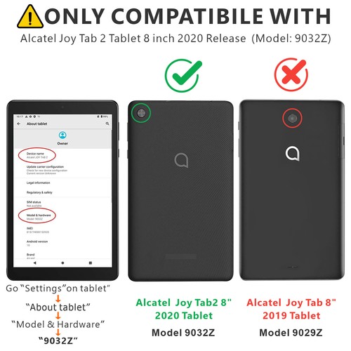 Per Alcatel Joy Tab 2 modello 2020 (9032Z) Cover armatura protettiva schiena rigida - Foto 21 di 29