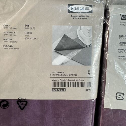 2PK IKEA Sarita Sheer Plum Purple Curtains 57" x 118" 4 Panels Total New NIP - Picture 2 of 5