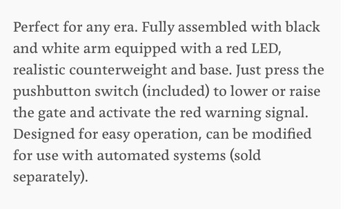 WALTHERS OPERATING CROSSING GATE ACCESSORY! O SCALE O GAUGE RAILROAD ROAD TRAIN - Picture 2 of 2