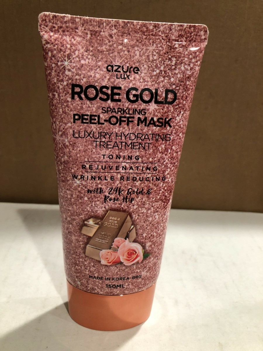 Azure Lux Rose Gold Sparkling Peel-Off Mask 5.07 oz. 150 ml NEW