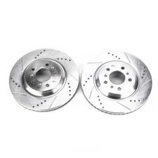Disc Brake Rotor Set-Front Drilled, Slotted and Zinc Plated Brake Rotor Pair