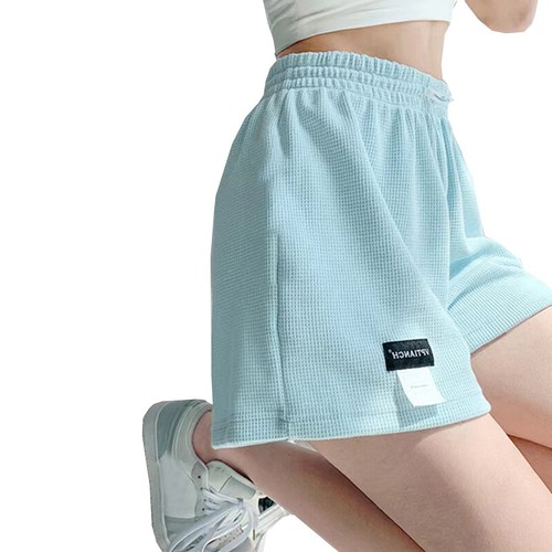 Pantaloncini donna coulisse larghi gamba larga casual vita elastica estivi pan larghi - Foto 7 di 28