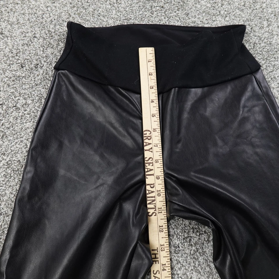 Leggings Spanx Mujer L Negros Imitación Cuero Motociclista Motocicleta Brillante Elastizados  Foto 3 de 4