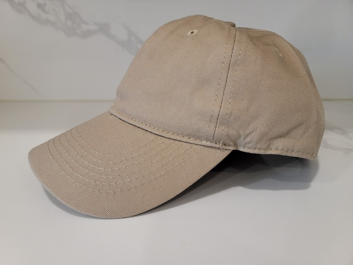 Set of Plain Beige Baseball Hat Cap