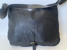 Mulberry Unisex Black Leather Extra Large Messenger Crossbody Satchel Bag VGC 