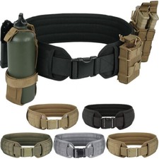 Military Men Duty Waist Belt Tactical Battle Belt Quick Release Adjustable Belt