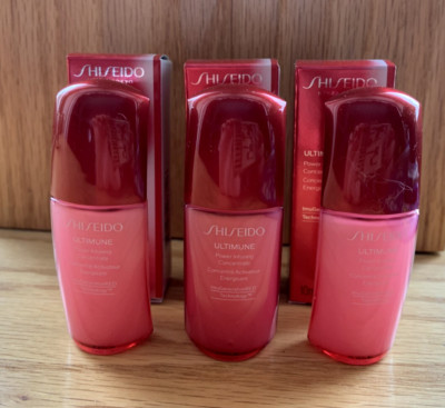 3x Shiseido Ginza Tokyo ULTIMUNE Power Infusing Concentrate 0.33oz / 10mL NEW