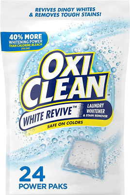White Revive Laundry Whitener and Stain Remover Power Paks, 24 Count