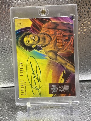 2018-19 Devonte Graham RC TRUE 1/1 Fresh Paint On Card Auto