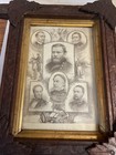 1860s CIVIL WAR Leaders Old Wood Framed. Federal And Confederate. Vintage Estate — photo 2