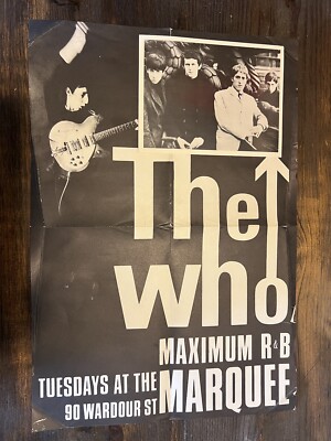 The Who Maximum R&B 大型ポスター B1相当 Vintage The Who Maximum R&B Tuesdays at the Marquee Poster & Photo