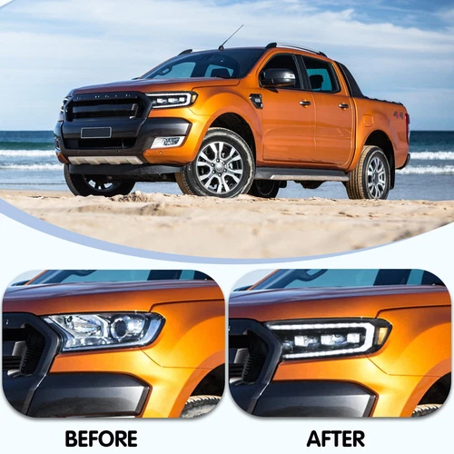 VLAND LED Projektor Scheinwerfer Für 2016-2021 Ford Ranger (T6) Raptor W/Startup - Picture 3 of 9