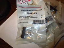 (5) NSI 76080PS  Pushbutton Switch  On-(Off) momentary, SPST Single Throw  Screw
