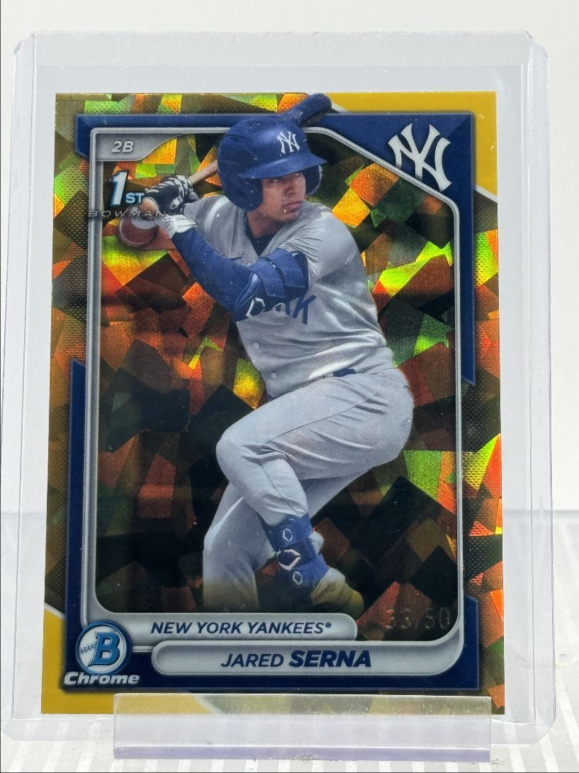 JARED SERNA 2024 BOWMAN CHROME 1ST GOLD SAPPHIRE YANKEES /50 Q2045