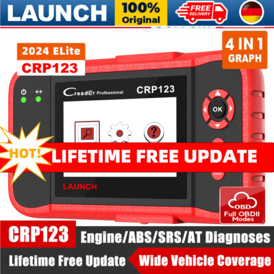2024 LAUNCH CRP123 Auto EOBD Code Scanner KFZ ABS SRS Volle OBD2 Funktionen