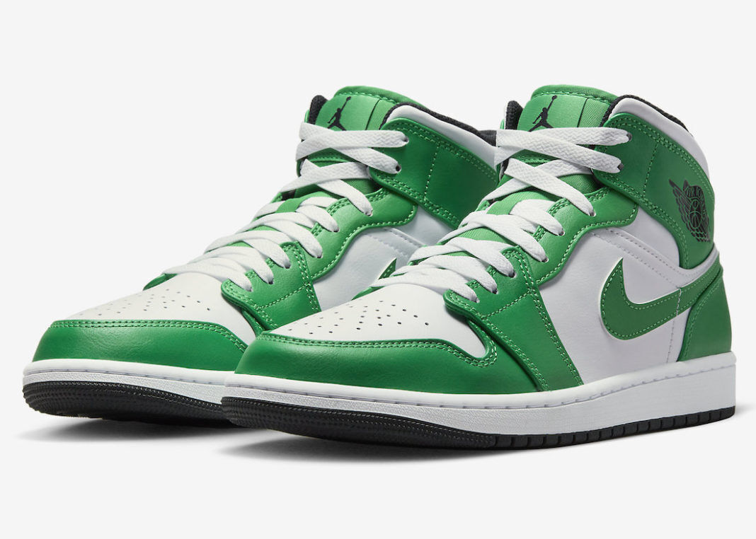 Nike Air Jordan 1 Mid Shoes Lucky Green White DQ8426-301 Men's or GS NEW