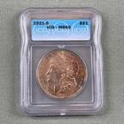 1921 S S$1 Morgan Silver Dollar ICG MS65 Purple Red Toned Slabbed Watch Video