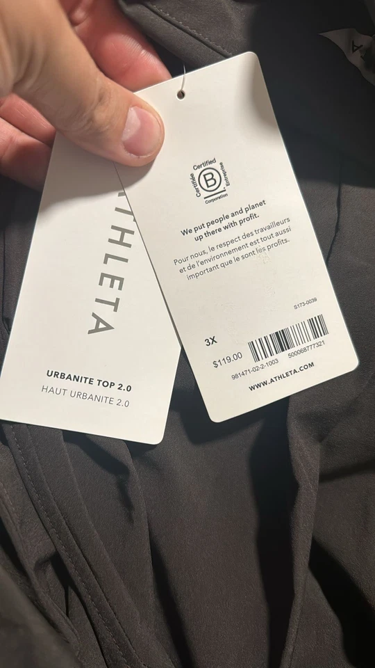 Athleta Urbanite Top 2.0 Size 3X Walnut Brown #981471 - Image 4 of 4