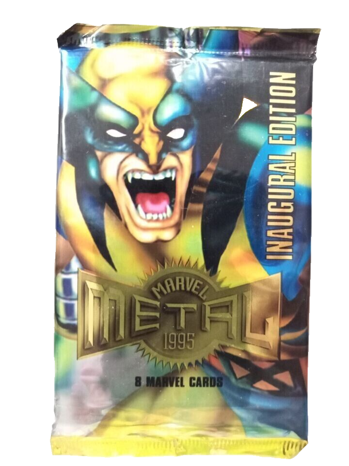 1 PACK 1995 FLEER MARVEL METAL INAUGURAL EDITION CARD PACK FROM