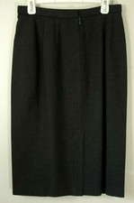 Vintage Pendleton 100 Virgin Wool Pencil Midi Skirt Classic 10 Charcoal