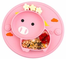 Silikon Baby Teller Rutschfest Kinder Tischset mit Saugnäpfen spülmaschine geeig