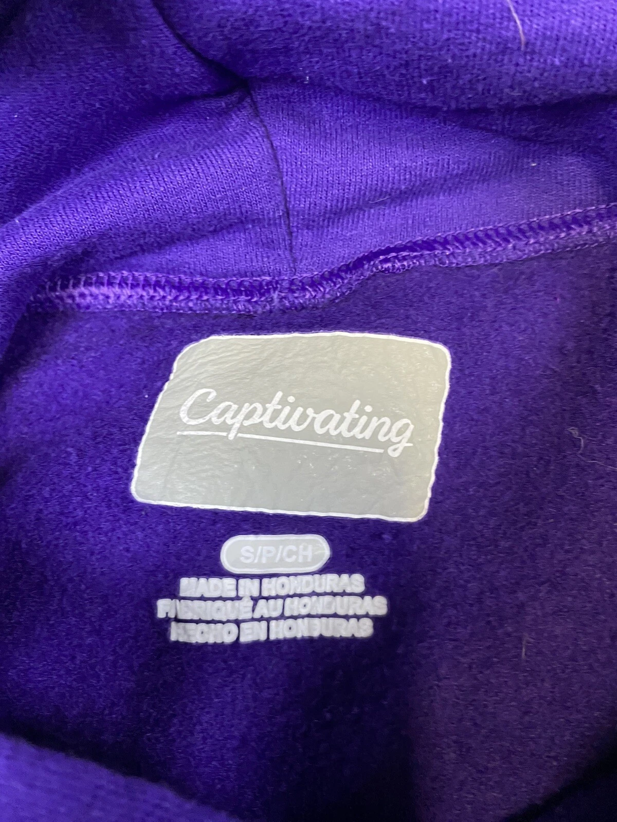 VETEMENTS Felpa con cappuccio felpa con cappuccio viola LSU TIGERS Louisiana State University piccola