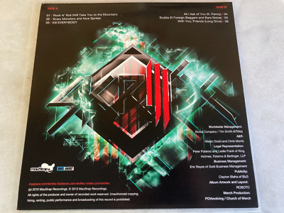 Skrillex - Scary Monsters and Nice Sprites Vinyl GLOW IN THE DARK