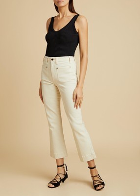 NWT KHAITE Raquel Cropped Kick Flare 