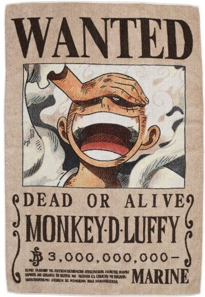 One Piece Japanese GOSHIKI-ORI Large Towel Luffy GEAR5 NIKA Wanted