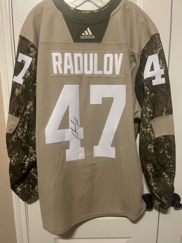 Signed Alexander Radulov Dallas Stars MiC Military Appreciation Jersey - Afbeelding 1 van 2