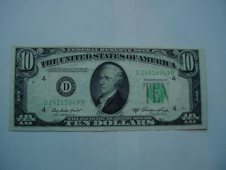 $10 Dollar Bill FRN 1950A Offset Printing Error Note Uncirculated Cleveland Ten - Image 4 of 4